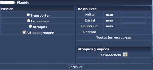 attaque groupe ogame